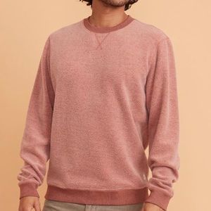 Marine Layer Fleece Out Crew Sweatshirt in Faded Auburn M